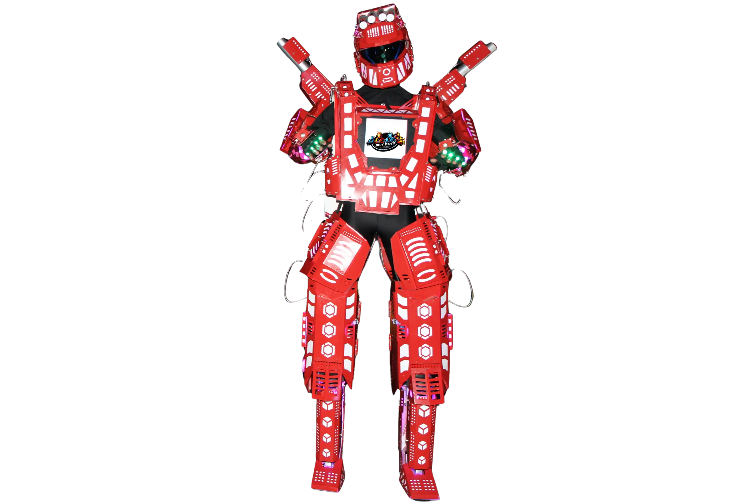 Skybots robot led rouge